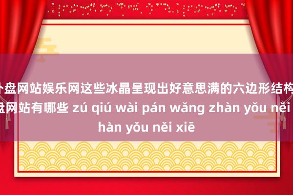 足球外盘网站娱乐网这些冰晶呈现出好意思满的六边形结构-足球外盘网站有哪些 zú qiú wài pán wǎng zhàn yǒu něi xiē