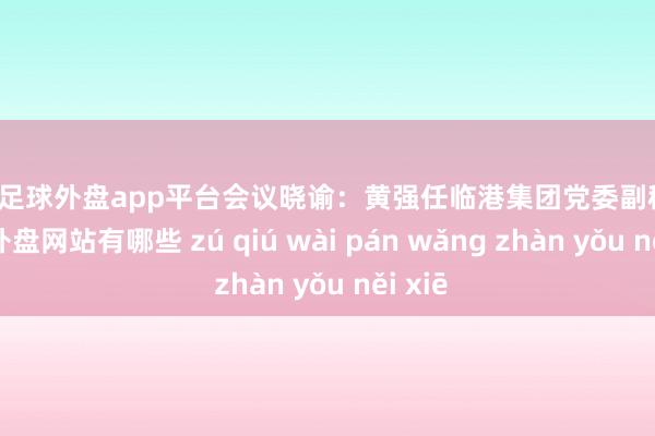 现金足球外盘app平台会议晓谕：黄强任临港集团党委副秘书-足球外盘网站有哪些 zú qiú wài pán wǎng zhàn yǒu něi xiē