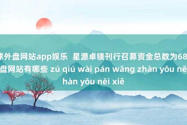 足球外盘网站app娱乐  星源卓镁刊行召募资金总数为68-足球外盘网站有哪些 zú qiú wài pán wǎng zhàn yǒu něi xiē