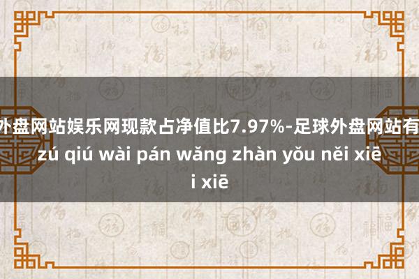 足球外盘网站娱乐网现款占净值比7.97%-足球外盘网站有哪些 zú qiú wài pán wǎng zhàn yǒu něi xiē