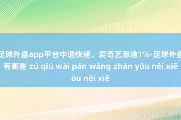 现金足球外盘app平台中通快递、爱奇艺涨逾1%-足球外盘网站有哪些 zú qiú wài pán wǎng zhàn yǒu něi xiē