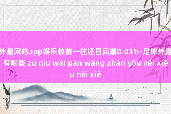 足球外盘网站app娱乐较前一往还日高潮0.03%-足球外盘网站有哪些 zú qiú wài pán wǎng zhàn yǒu něi xiē